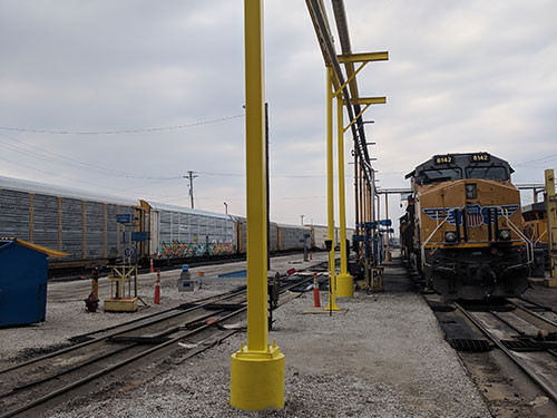 Fuel Support Systems for railroads in Chicago ILLINOIS done by Coleman Industrial Construction based in Kansas City Missouri