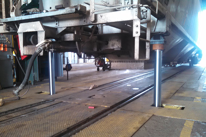 BSNF Railway New Railcar Jacking System by Coleman Industrial Construction in Kansas City Missouri