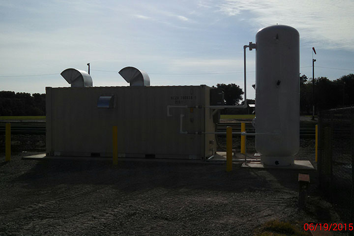 Union Pacific Railroad Yard Air Compressor by Coleman Industrial Construction in Kansas City Missouri