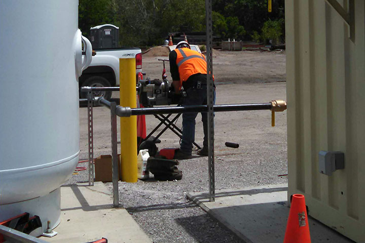 Union Pacific Railroad Yard Air Compressor by Coleman Industrial Construction in Kansas City Missouri