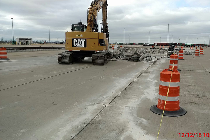 Union Pacific Railroad - Pavement Improvements by Coleman Industrial Construction in Kansas City Missouri