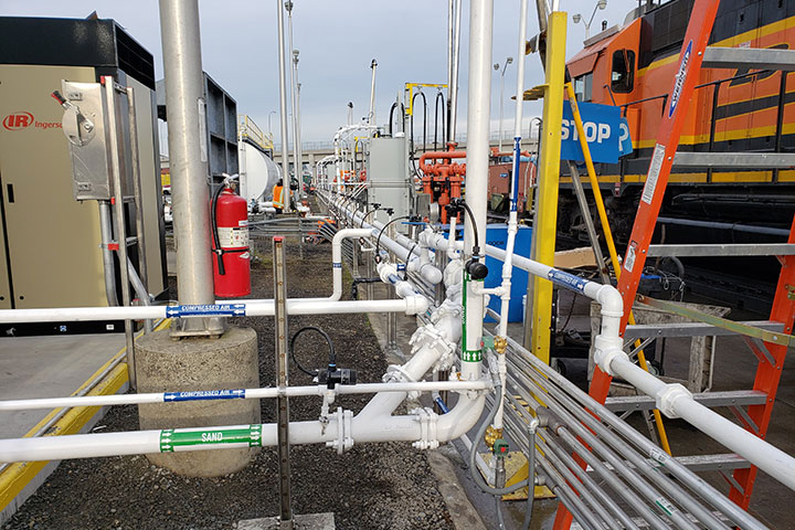 BNSF Sand System Upgrades Vancouver Washington by Coleman Industrial Construction in Kansas City Missouri